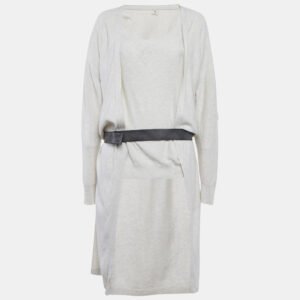 luxury-women-hermes-used-clothes-p1168172-002.jpg hermes beige cashmere knit leather trim cardigan and jumper set l