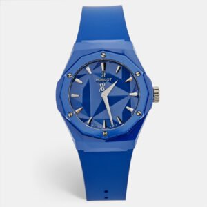 hublot blue ceramic rubber classic fusion orlinski 550.es.5100.rx.orl21 unisex wristwatch 40 mm