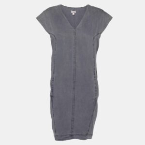 kenzo grey lyocell dress m