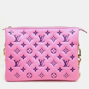 louis vuitton pink leather cusant pm bag