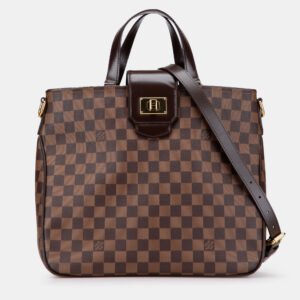 louis vuitton brown damier ebene cabas rosebery