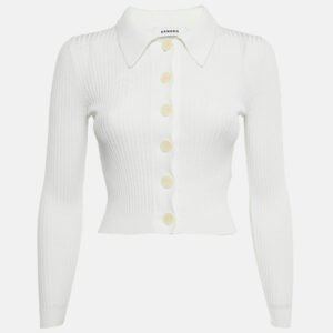 luxury-women-sandro-used-clothes-p1193099-001.jpg sandro white rib knit button front fitted top xs
