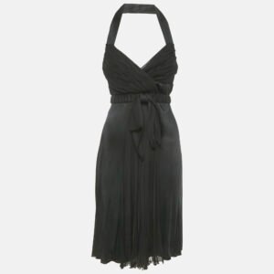 luxury-women-versace-used-clothes-p1190656-002.jpg versace black jersey & silk halter neck backless belted mini dress m