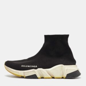 luxury-women-balenciaga-used-shoes-p1078868-003.jpg balenciaga black knit fabric speed trainer slip on high sneakers size 36