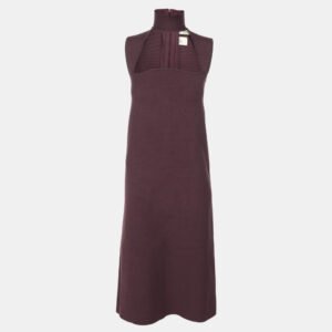 bottega veneta purple rib knit midi dress xs