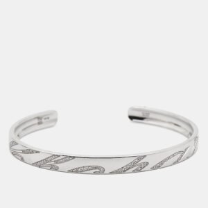 chopard chopardissimo diamond 18k white open cuff bracelet m