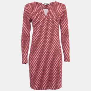 luxury-women-diane-von-furstenberg-used-clothes-p1032985-006.jpg diane von furstenberg red printed knit full sleeves mini dress s