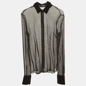 luxury-women-dolcegabbana-used-clothes-p1002705-003.jpg d&g black/gold lurex stripe velvet trim sheer shirt s