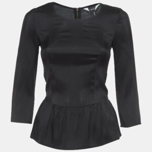 luxury-women-isabel-marant-used-clothes-p1002759-003.jpg isabel marant black silk gathered blouse s