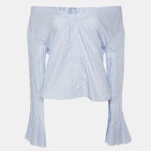 luxury-women-jacquemus-used-clothes-p1003171-001.jpg jacquemus blue stripe print cotton buttoned front top l