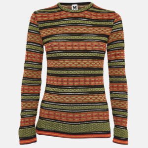 m missoni multicolor patterned knit top s