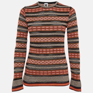 m missoni multicolor patterned knit top s