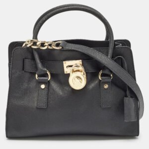 luxury-women-michael-michael-kors-used-handbags-p1002028-002.jpg michael michael kors black leather medium hamilton east west satchel