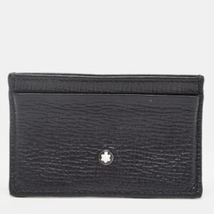 montblanc black leather meisterstuck card holder