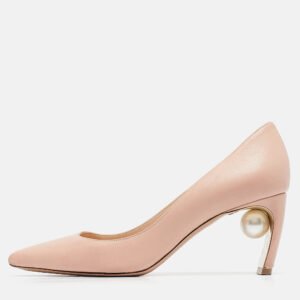 nicholas kirkwood pink leather pointed toe pumps size 36