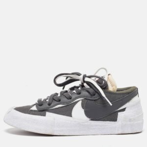 nike x sacai grey suede blazer low iron grey sneakers size 40