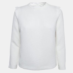 luxury-women-sandro-used-clothes-p1001380-001.jpg sandro white gauze long sleeve top s