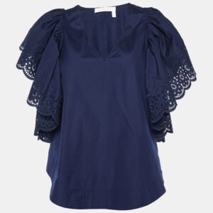 luxury-women-see-by-chloe-used-clothes-p1004472-003.jpg see by chloe blue cotton lace trim flared sleeves top s