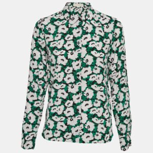 luxury-women-stella-mccartney-used-clothes-p1078766-001.jpg stella mccartney green floral print silk long sleeve shirt s
