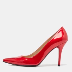 stuart weitzman red patent leather stuart pumps size 39