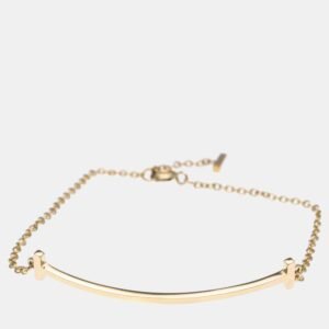 tiffany & co. 18k rose gold t smile chain bracelet