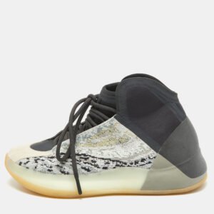 yeezy x adidas multicolor knit and fabric qntm sea teal sneakers size 39 1/3